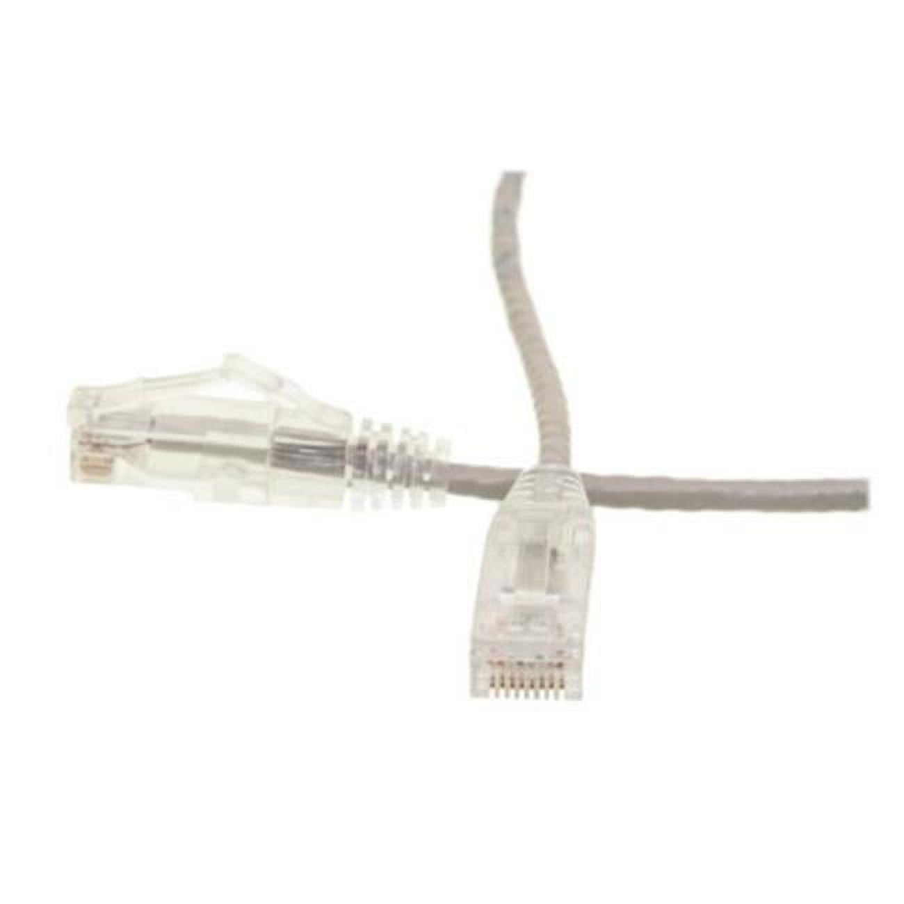 CableWholesale 10X8-82102 2 ft. Cat6 Slim Ethernet Patch Cable - Snagless & Molded Boot, Gray