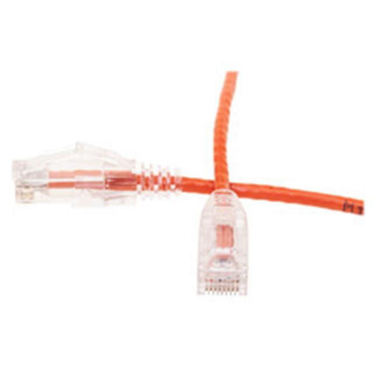 CableWholesale 10X8-83110 10 ft. Slim Cat6 Ethernet Patch Cable - Snagless Boot, Orange