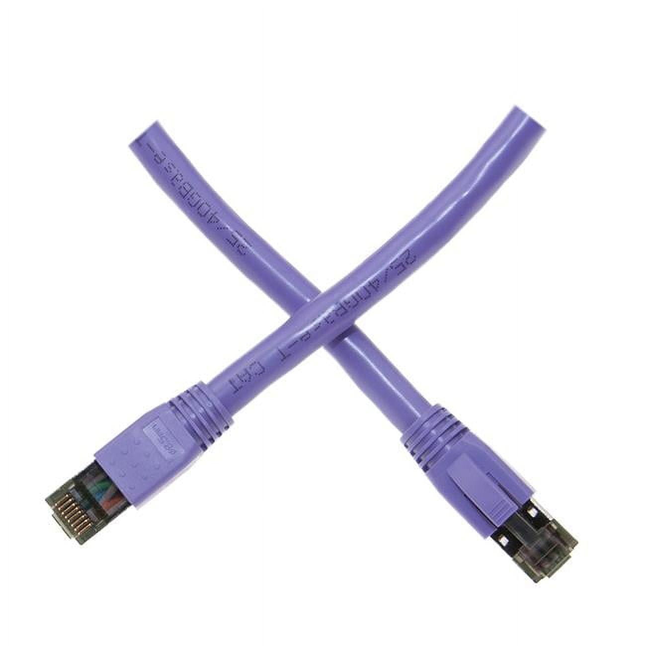 Picture of Cable Wholesale 13X8-54103 3 ft. RJ45 Male Cat8 S & FTP Ethernet Patch Cable&#44; Purple - Molded Boot - 40Gbps - 2000MHz - 24 AWG Stranded Pure Copper