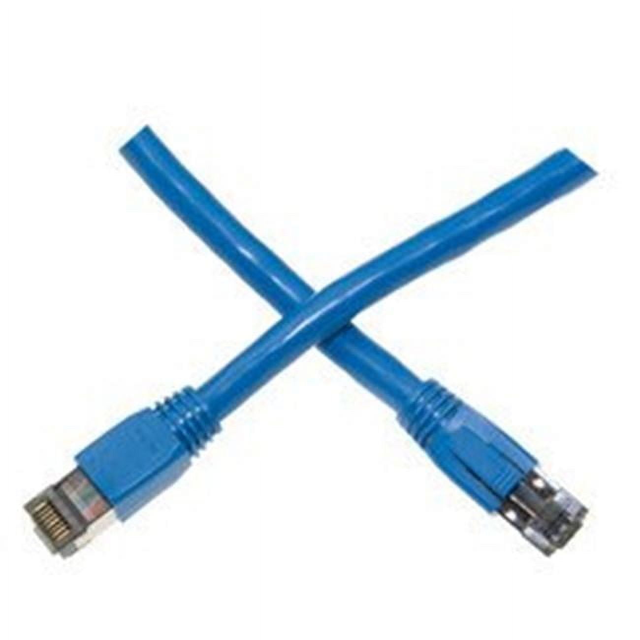 Cat8 Blue S/FTP Ethernet Patch Cable, Molded Boot, 40Gbps - 2000MHz, 4-Pair 24AWG Copper, RJ45