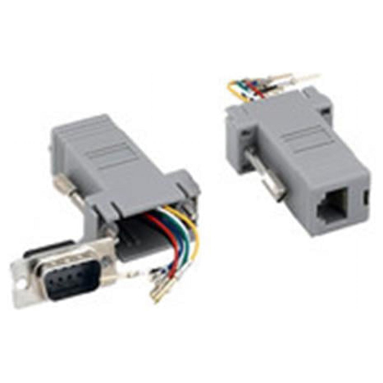 Picture of Cablewholesale 31D1-16210 DB9 Male To RJ12 Jack Modular Adapter&#44; Gray