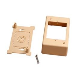 CableWholesale 31R5-100IV Single Gang Surface Mount Box with Raceway Knockouts, Ivory