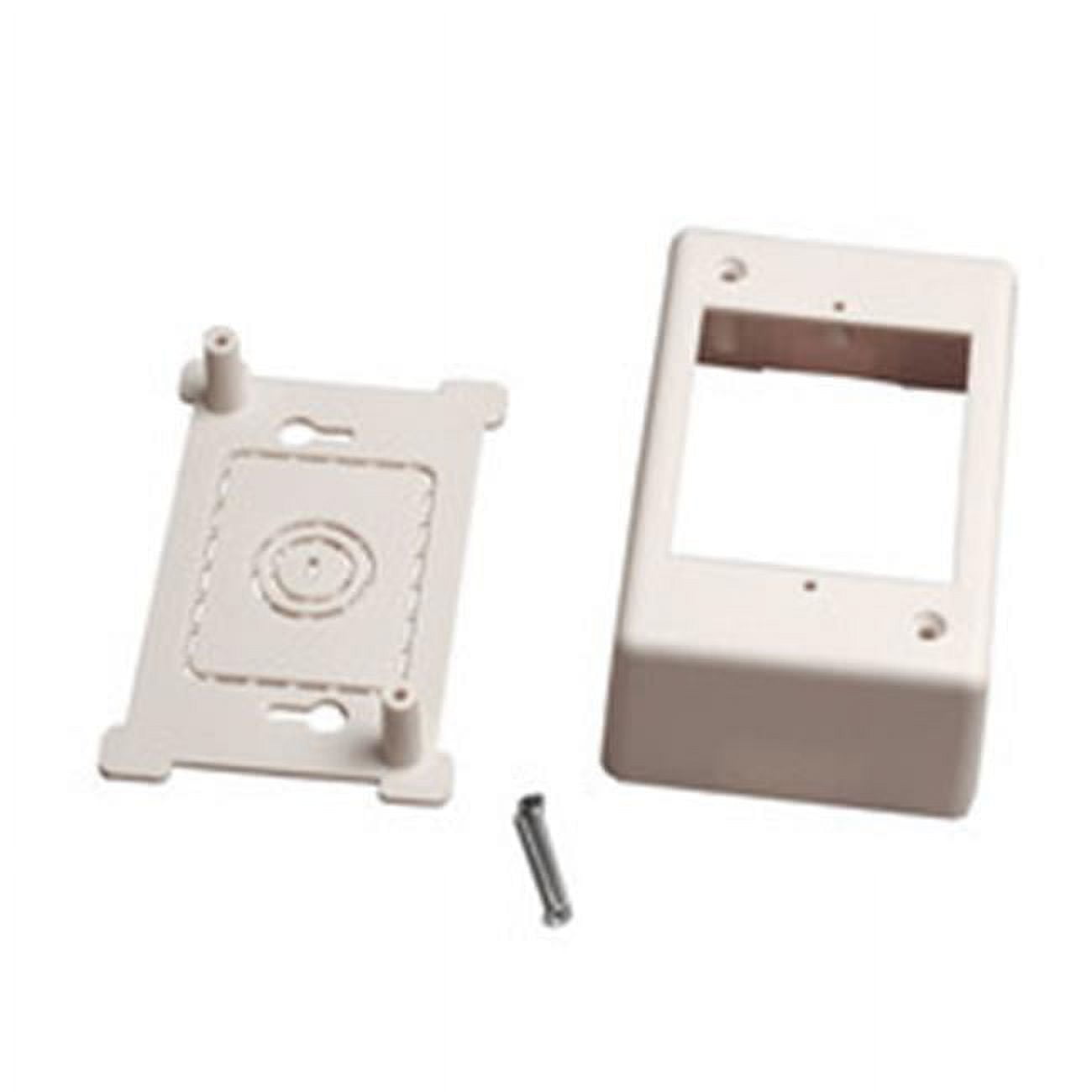 Picture of CableWholesale 31R5-100WH Single Gang Surface Mount Box with Raceway Knockouts, White