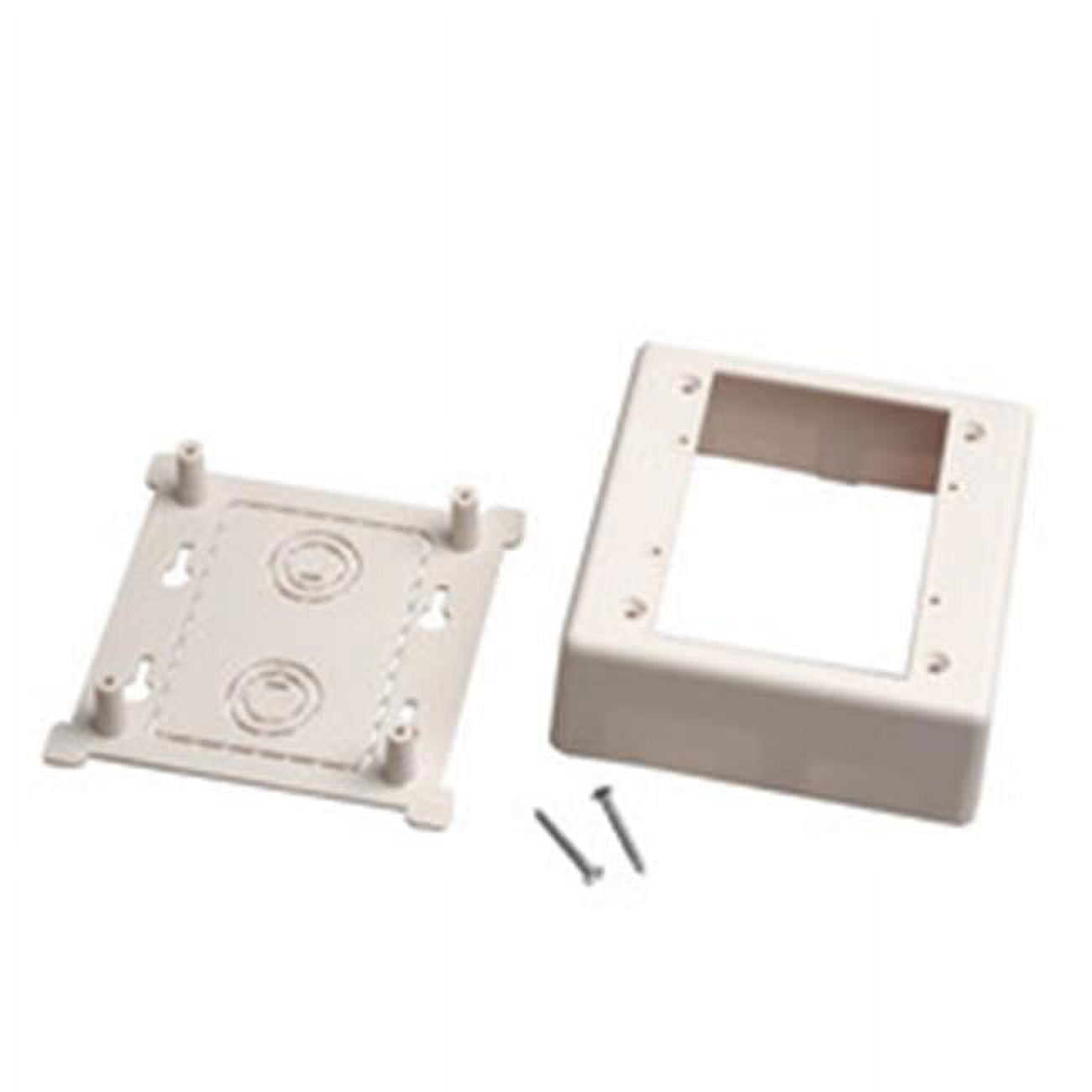 Dual Gang Surface Mount Box with Raceway Knockouts, White