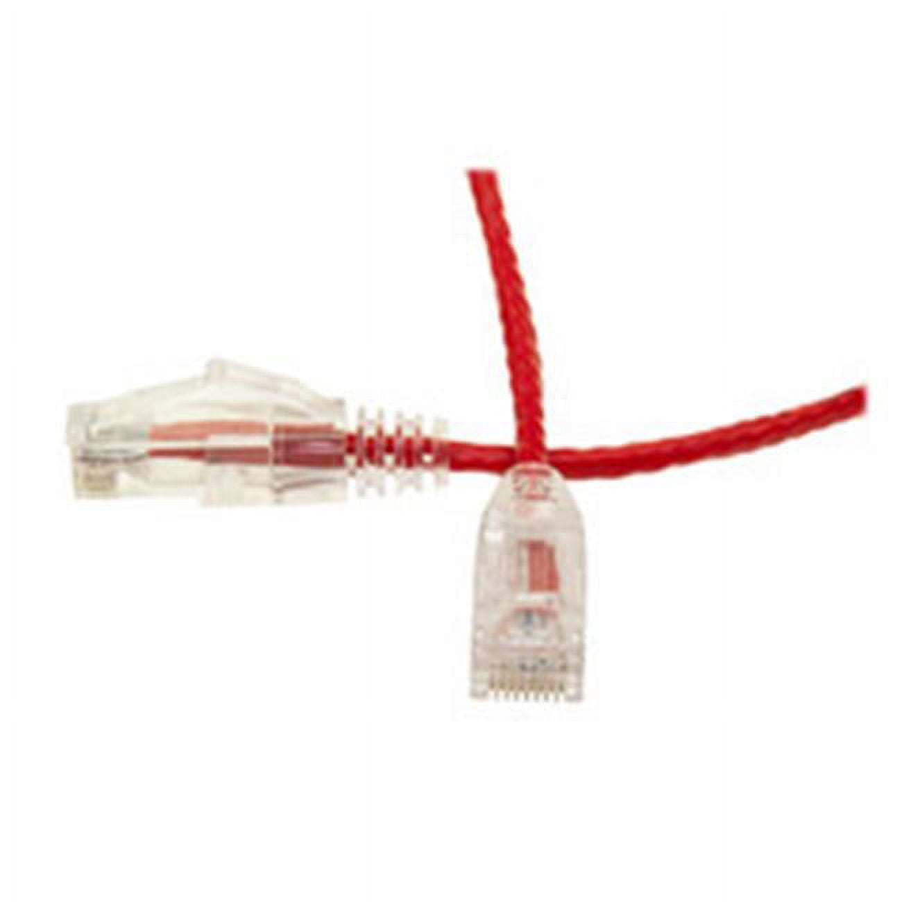 CableWholesale 10X8-87102 2 ft. Cat6 Slim Ethernet Patch Cable - Snagless & Molded Boot, Red