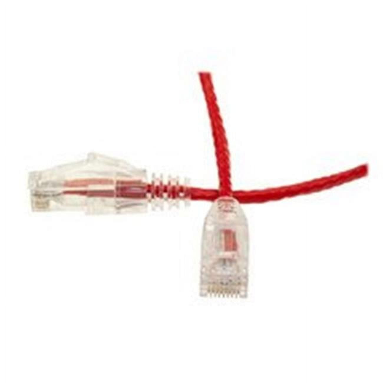 CableWholesale 10X8-87107 7 ft. Cat6 Slim Ethernet Patch Cable - Snagless & Molded Boot, Red