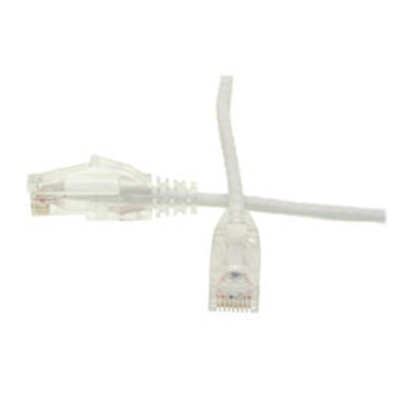 CableWholesale 10X8-89103 3 ft. Cat6 Slim Ethernet Patch Cable - Snagless & Molded Boot, White