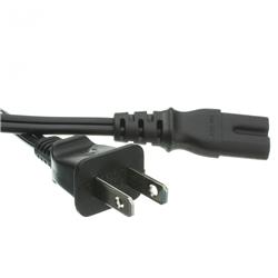 Picture of CableWholesale 10W1-13215 15 ft. NEMA 1-15P to C7 Non-Polarized Notebook & Laptop Power Cord&#44; Black