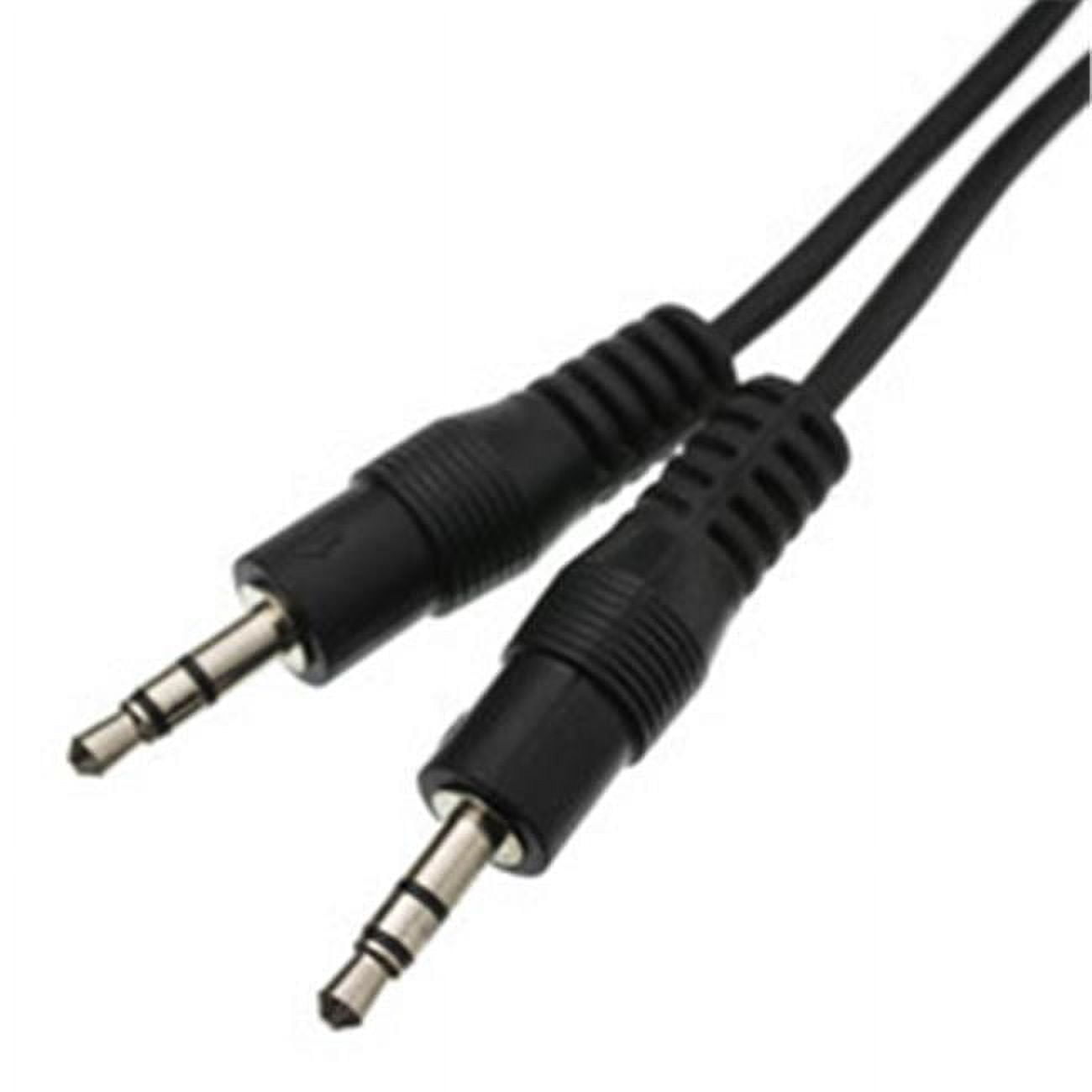 1 ft. Aux Cable - 3.5 mm Stereo Male, Black