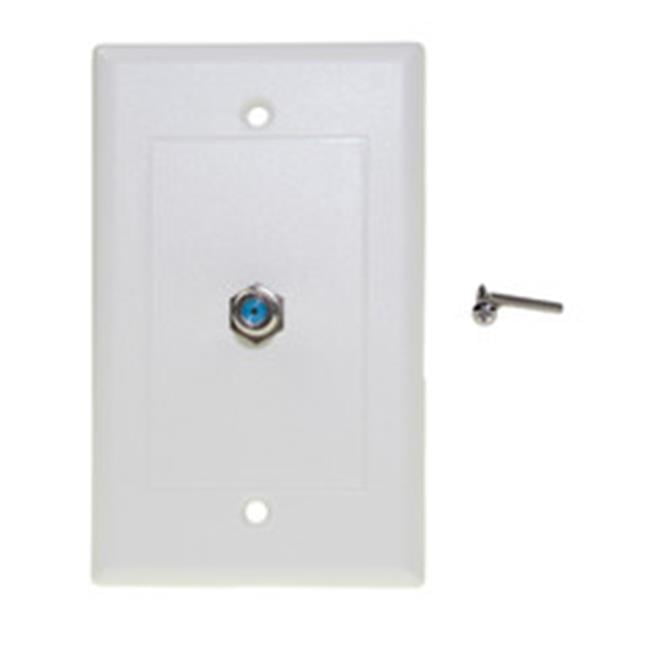 Picture of CableWholesale ASF-20351WH 3GHz TV Wall Plate with 1 F-pin Coupler, White