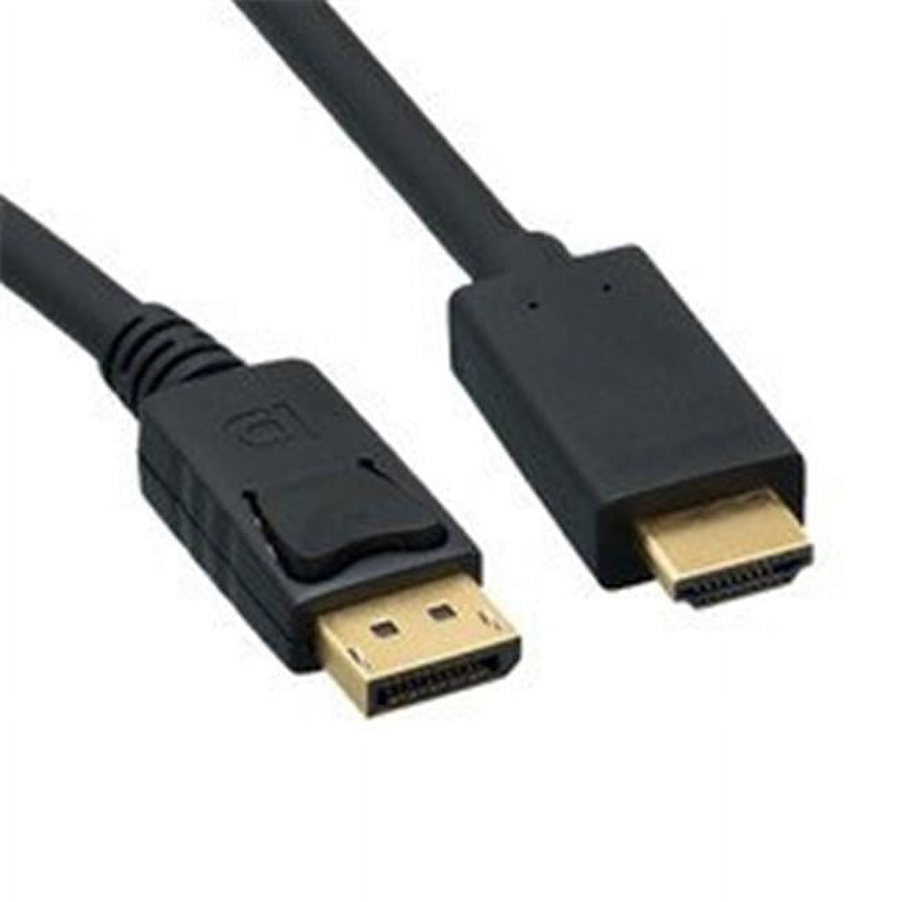 CableWholesale 10H1-64115 15 ft. DisplayPort to HDMI Cable - DisplayPort Male to HDMI Male, Black