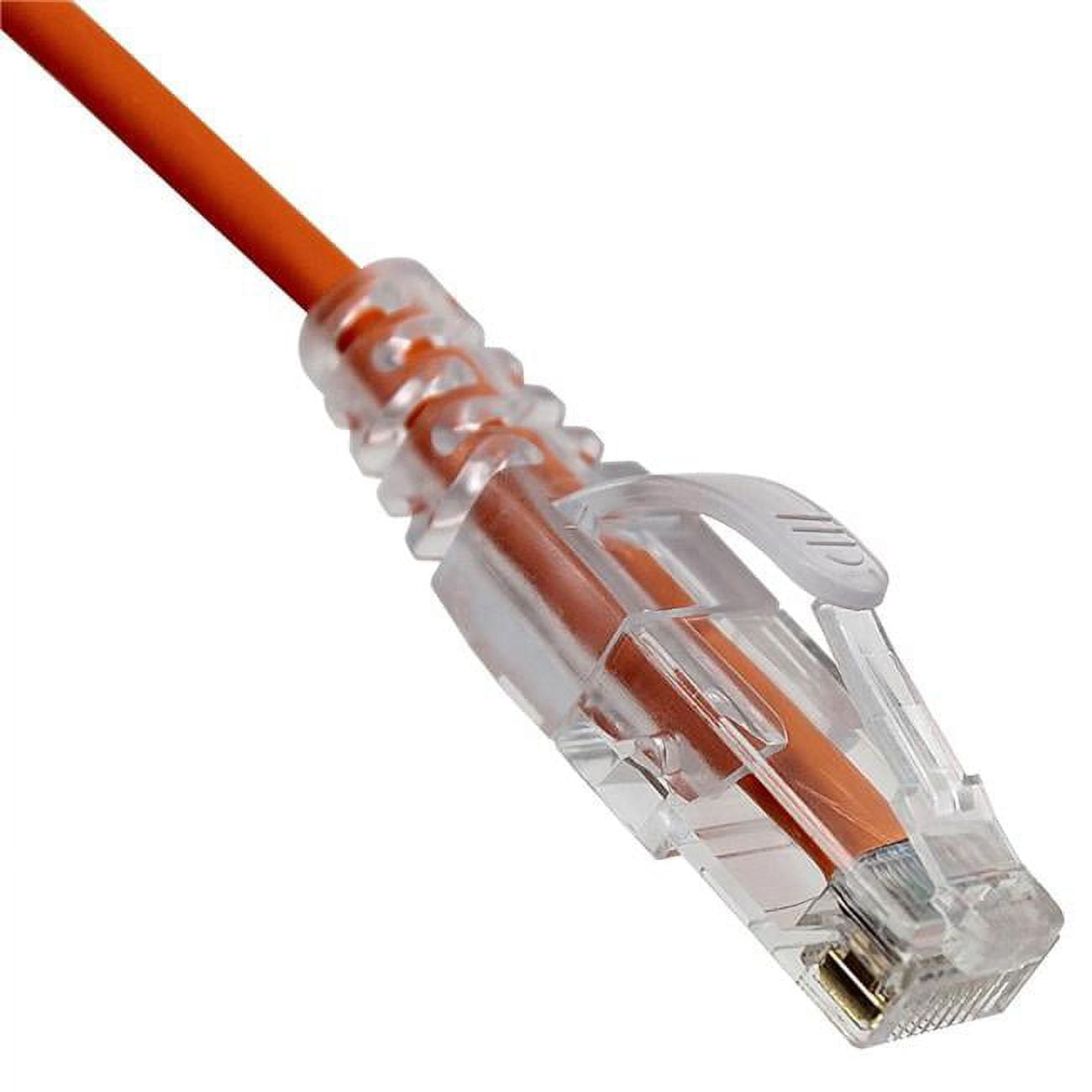 Picture of CableWholesale 13X6-63100.5 6 in. 10GB 500MHz Cat6a Slim Ethernet Patch Cable with Pure Copper & Snagless Molded Boot&#44; Orange