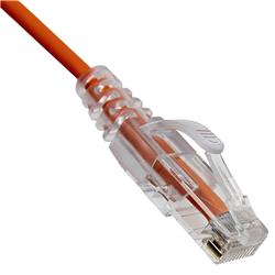 7 ft. Cat6a Slim Ethernet Snagless Molded Boot Copper Patch Cable, Orange