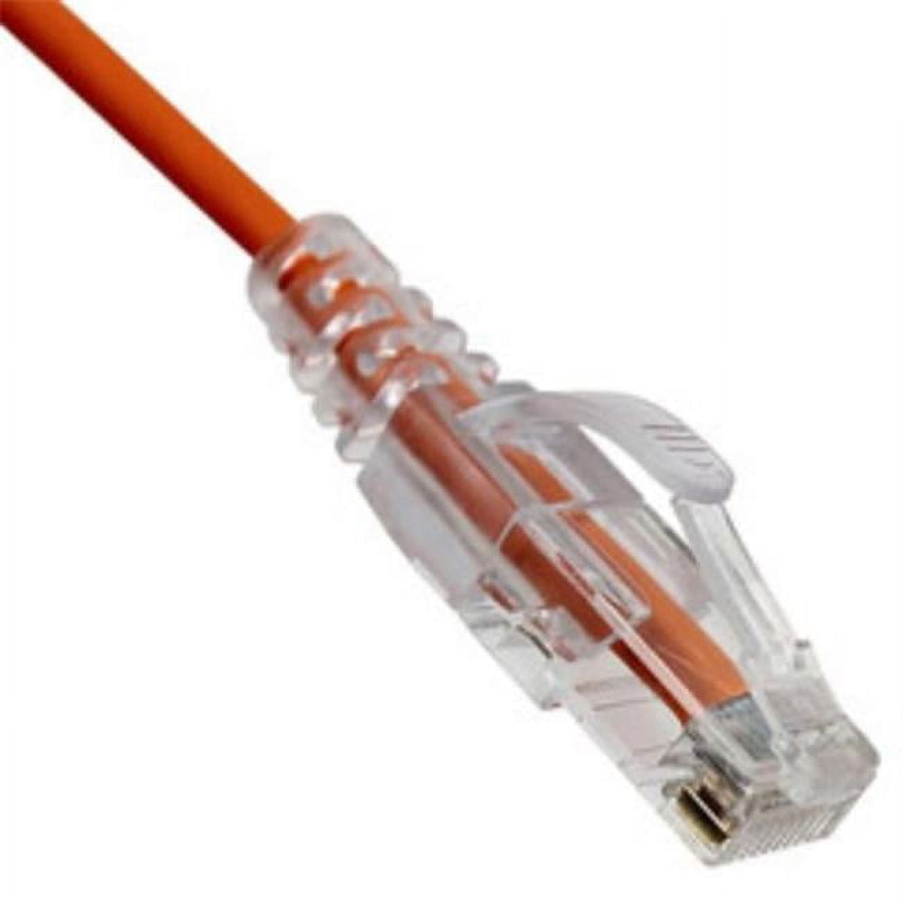 10 ft. Cat6a Orange Slim Ethernet Patch Cable with Pure Copper & Snagless Molded Boot