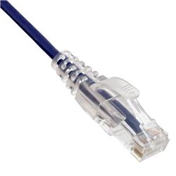 Picture of CableWholesale 13X6-64100.5 6 in. 10GB 500MHz Cat6a Slim Ethernet Patch Cable with Pure Copper & Snagless Molded Boot&#44; Purple