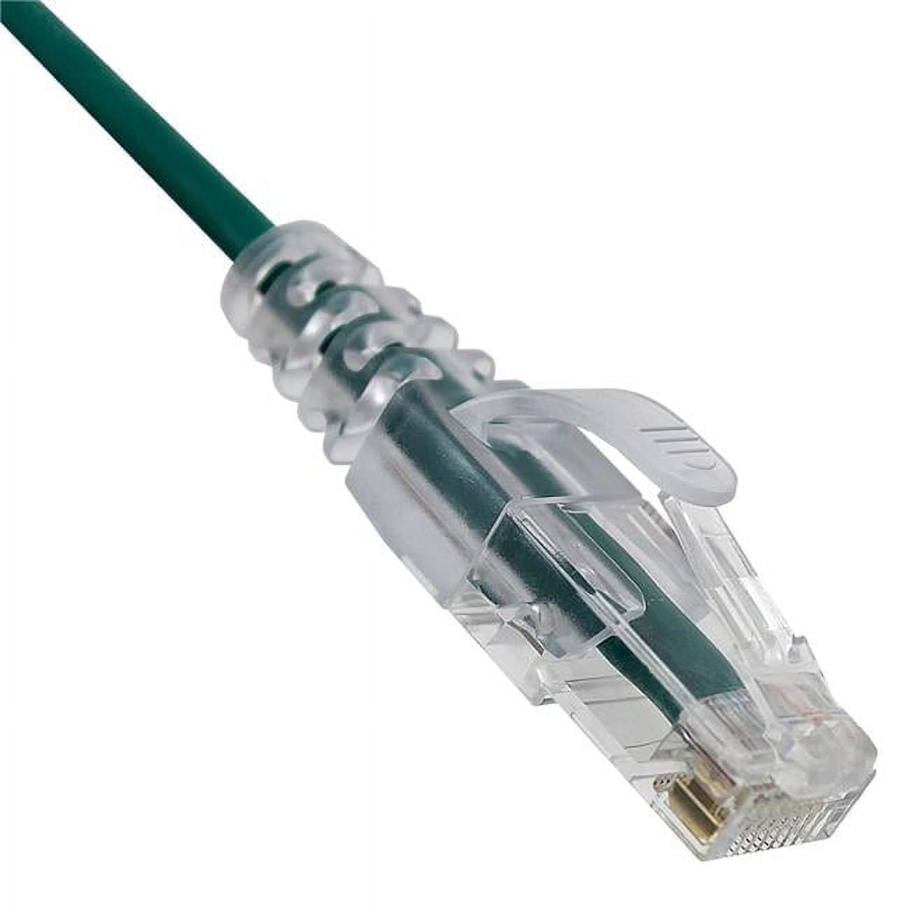 6 in. Cat6a Slim Ethernet Copper Snagless Molded Boot Patch Cable, Green