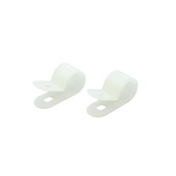 CableWholesale 30CV-31400 0.5 in. Cable Clamp R-Type Loop Hanger, White - 100 Piece