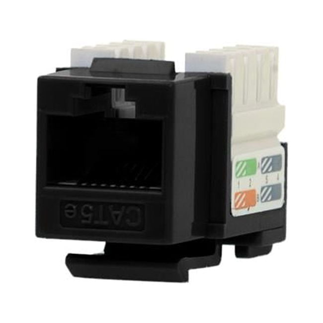 Picture of CableWholesale 310-121BK Cat5e Keystone RJ45 Female to 110 Punch Down Jack, Black