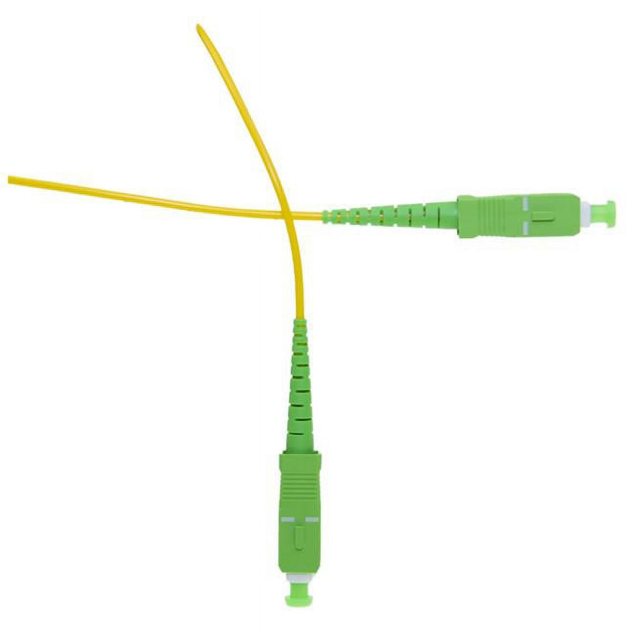 10 ft. Boot SC APC Singlemode Simplex 9-125 Yellow Jacket Fiber Optic Cable, Green
