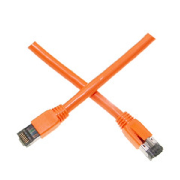 13X8-53135 35 ft. Cat8 24AWG Molded Boot S&FTP Copper Ethernet Cable - 40Gbps - 2000MHz - Orange - 4 Pair