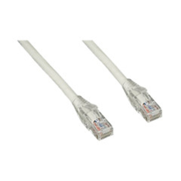 Cat6 White Copper Ethernet Patch Cable, Clear Finger Boot, POE Compliant, 20 feet