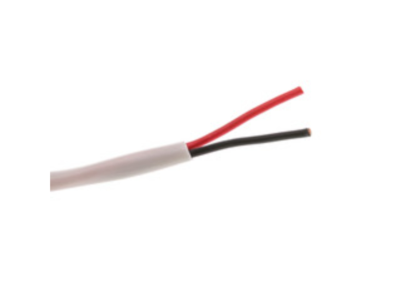 CableWholesale 11G1-02912MH 1000 ft. 18AWG 2C Plenum Speaker Cable - Pure Copper - 7 Strand & 0.386 mm - CMP - White