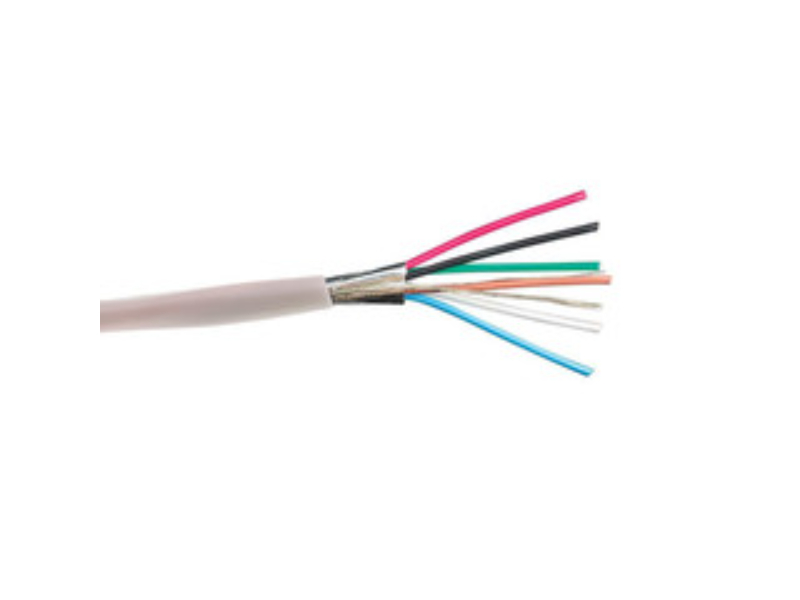 CableWholesale 11K4-56912SF 500 ft. 22AWG 6C Shielded Plenum Security Cable - Stranded - CMP - Pullbox- White
