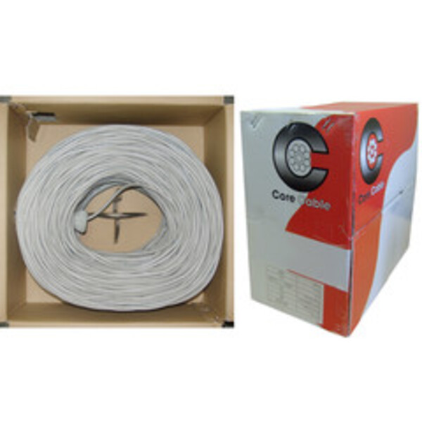 Security/Alarm Wire, Gray, 22/8 (22AWG 8 Conductor), Stranded, CM / Inwall rated, Pullbox, 1000 ft