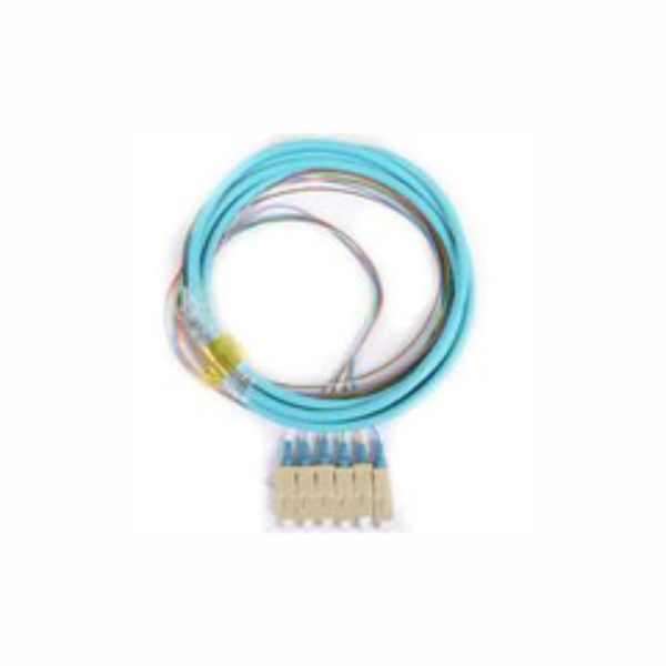 15F2-40006 3 m 6 Strand SC & PC Distribution Pigtail - Multimode 50um OM3 - Color Coded 900um Breakout