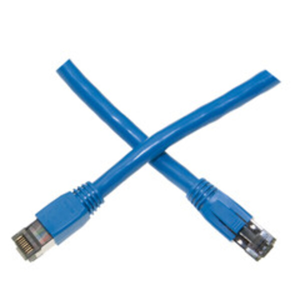 13X8-56135 35 ft. Cat8 24AWG Molded Boot S&FTP Copper Ethernet Cable, 40Gbps - 2000MHz - Blue - 4 Pair