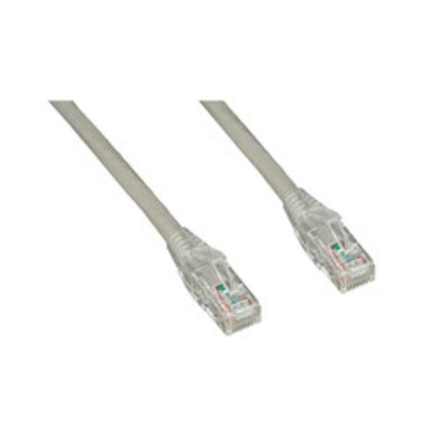 Cat6 Gray Copper Ethernet Patch Cable, Clear Finger Boot, POE Compliant, 6 inch