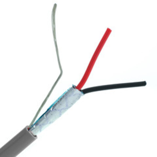 10K5-52212SH 1000 ft. 18AWG & 2C Gray Shielded Security & Alarm Wire - CMR - Gray