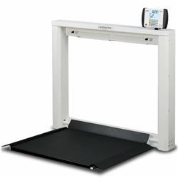Picture of Cardinal & Detecto 7550-AC 1000 x 0.2 lbs Wall Mount with AC Adapter Fold Down Platform Wheelchair Scale