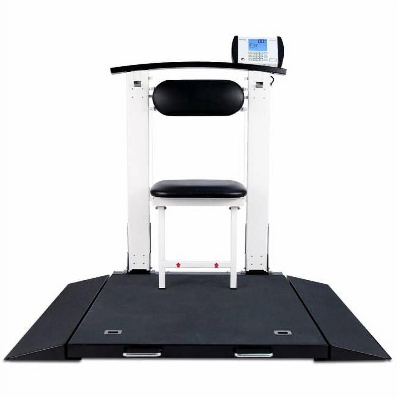 Picture of Cardinal & Detecto 6570-AC 1000 x 0.2 lbs x 0.1 kg with AC Adapter Portable Folding Column & Seat Wheelchair Scale