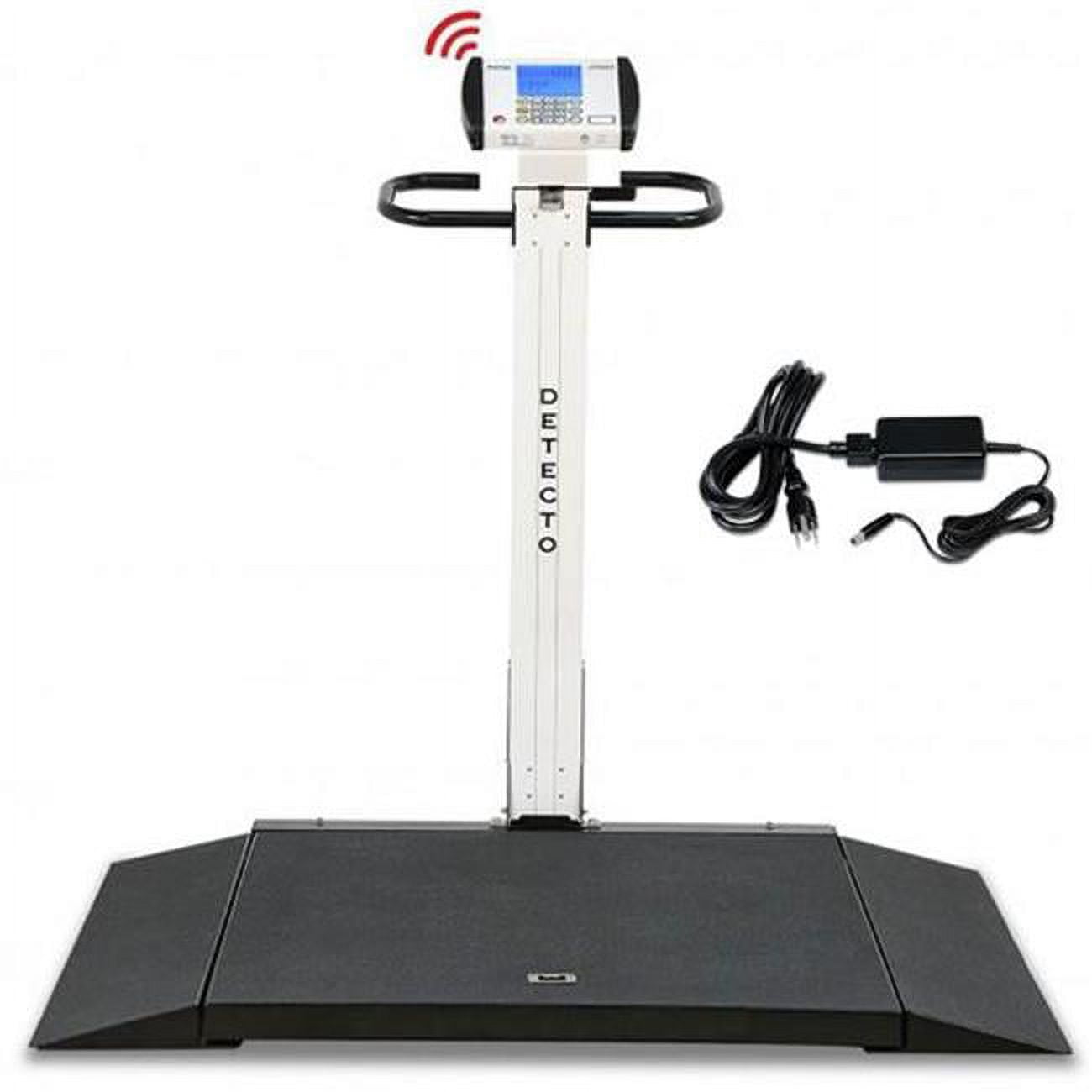 Picture of Cardinal & Detecto 6550-AC 1000 x 0.2 lbs x 0.1 kg AC Adapter Portable Digital Folding Column Wheelchair Scale