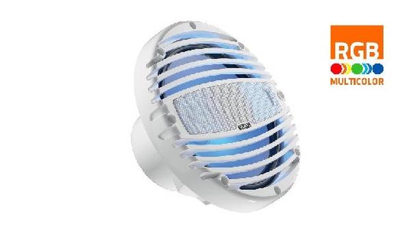 Picture of Hertz Audio HERHMX-8-LD-TW 8 in. 4 ohm Marine Coax RGB LED Speaker Set