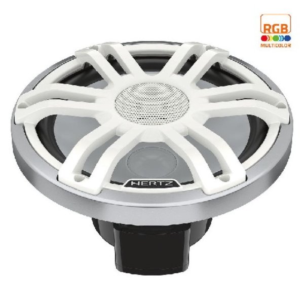 Picture of Hertz Audio HERHMX-8 S-LD-SW 8 in. 4 ohm Sports Coax RGB LED Speaker - White