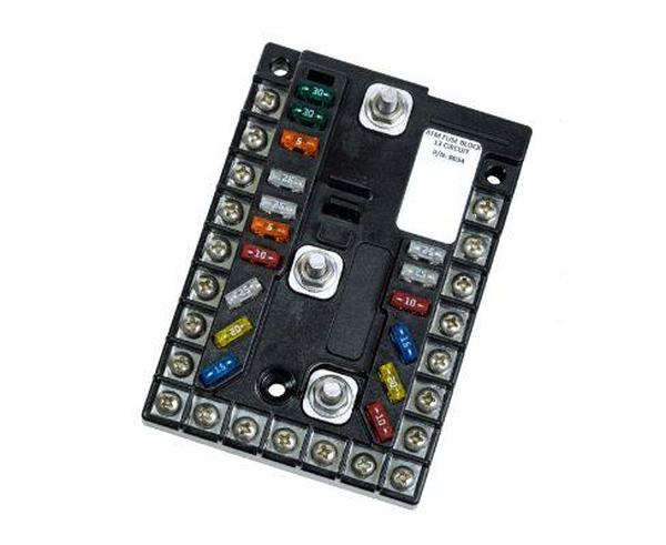 Picture of Egis EGIS-8034B 200A 13-Circuit Fuse Block with Ground Bus & Blown LED Indicators