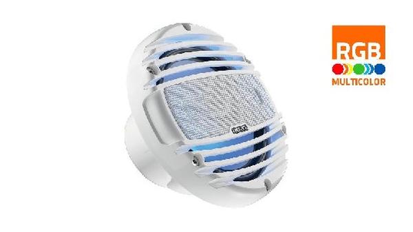 Picture of Hertz Audio HERHMX-6.5-LD-TW 6.5 in. Marine Coaxial Speakers - 4 ohm&#44; RGB LED - White
