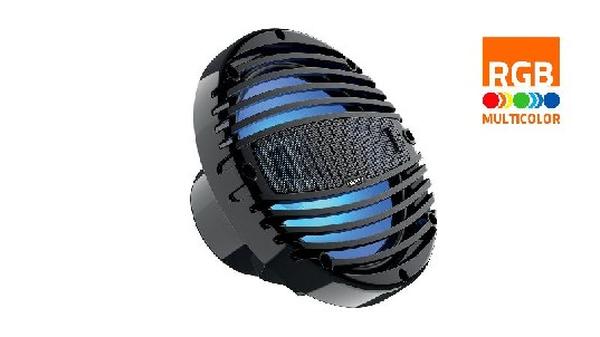Picture of Hertz Audio HERHMX-8-LD-TC 8 in. 4 ohm Marine Coaxial Speaker Set - RGB LED&#44; Black