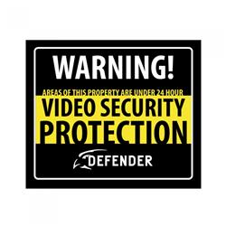 Picture of Cutting Edge Products SP102-SGN Defender Indoor Video Security System Warning Sign with Stickers