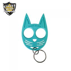 3.25 x 2.25 in. My Kitty Self-Defense Keychain, Light Blue