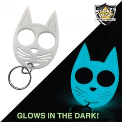 SWMKKCG 3.25 x 2.25 in. My Kitty Self-Defense Keychain, Glow in the Dark
