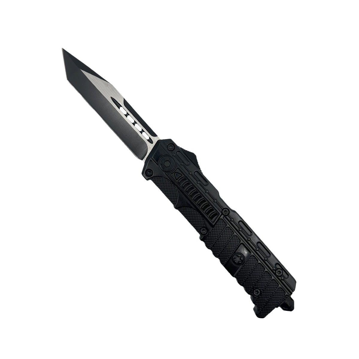 Products 264BKTP Armed Force Tactical 5.5 in. OTF & Tanto Blade Knife, Black