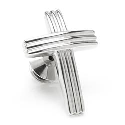 Picture of Cufflinks OB-CSSTL-LP Cross Stainless Steel Lapel Pin