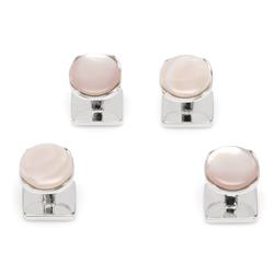 Picture of Ox & Bull Trading OBS-CLFOR-PNK-ST Sterling Silver Classic Formal Mother of Pearl Studs&#44; Pink