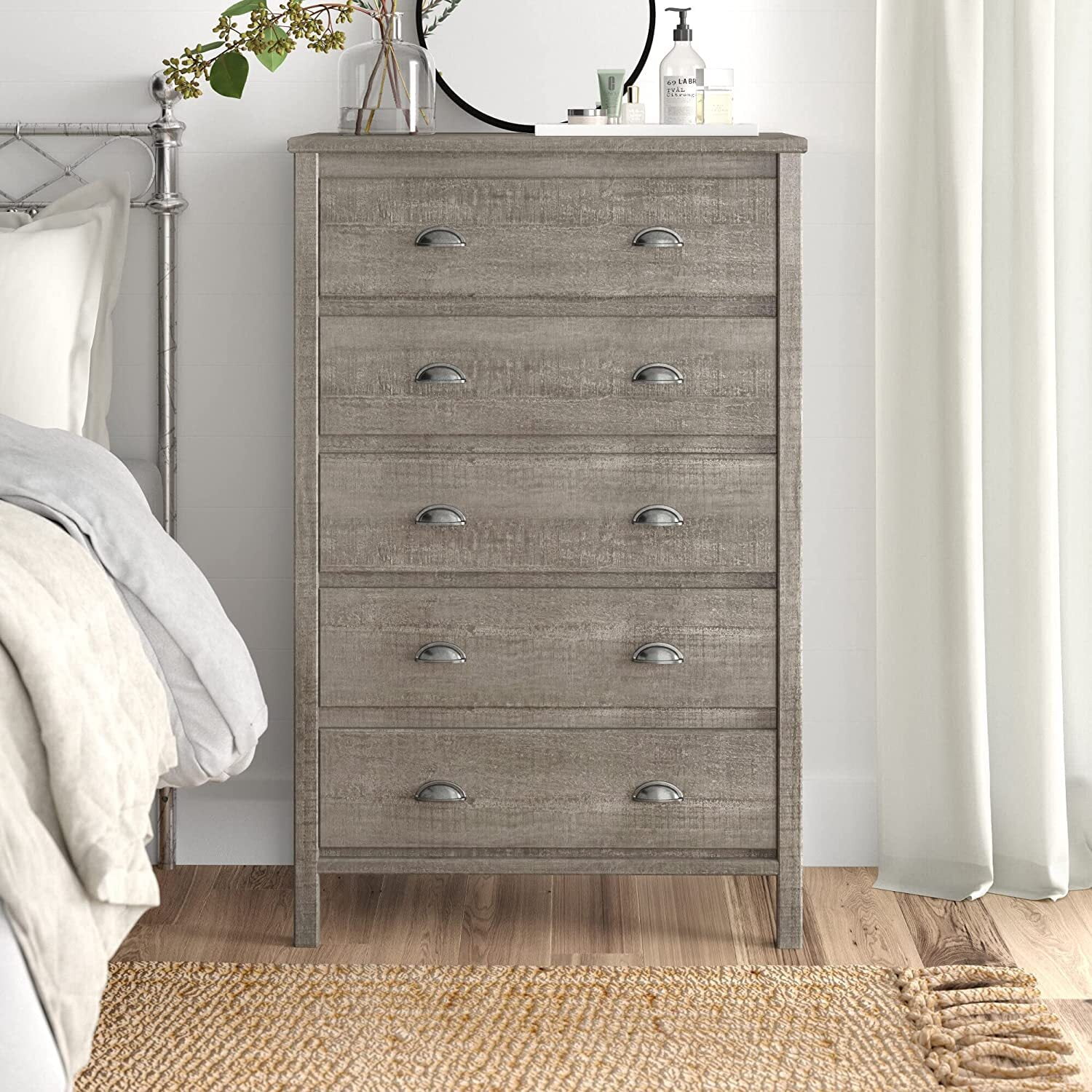 Picture of EcoFlex Furniture BJ307 Baja Five Drawer Chest - Rustic Grey