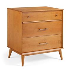 Picture of EcoFlex Furniture MD3309 Mid-Century Three Drawer Dresser&#44; Castanho