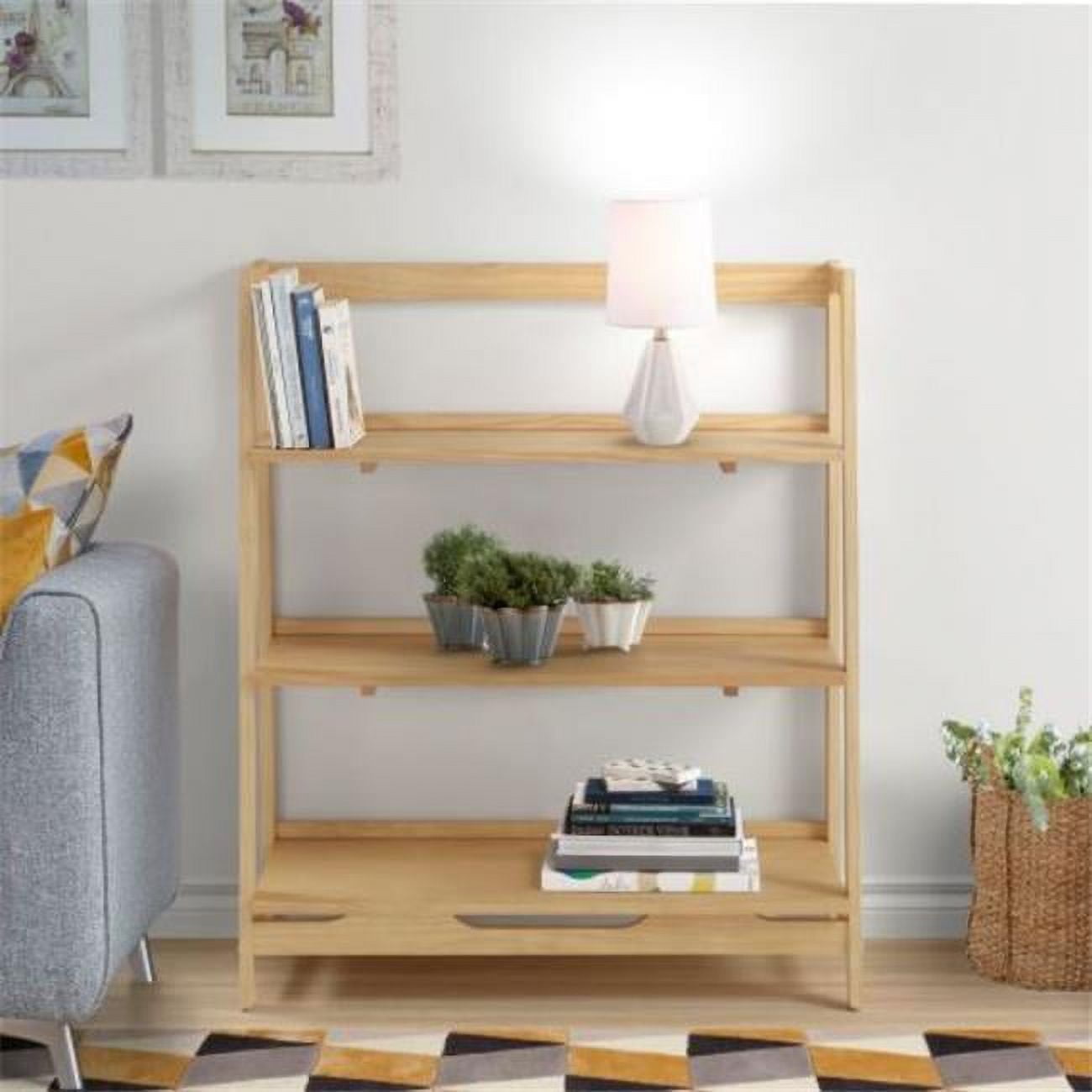 Mid Century Open Shelving Unit, Oak