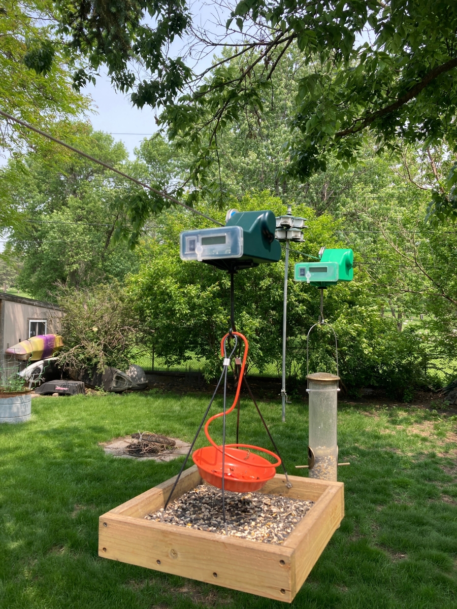 -camo  Remote Control Motorized Bird Feeder Cable Carrier System with Wireless Remote - CAMO